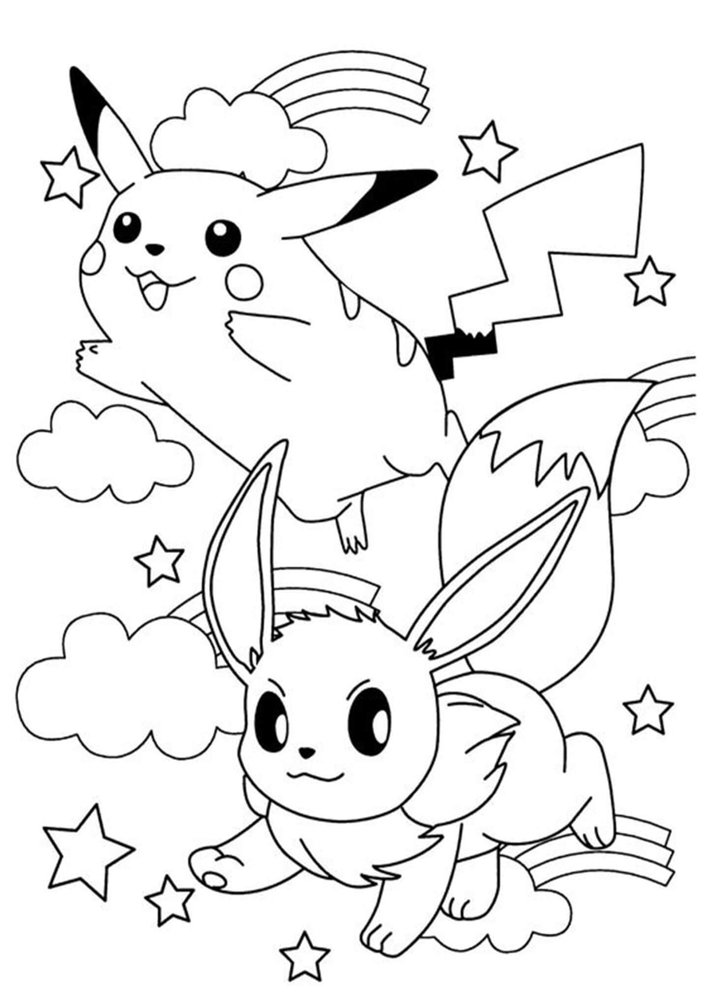 Free & Easy To Print Eevee Coloring Pages   Tulamama