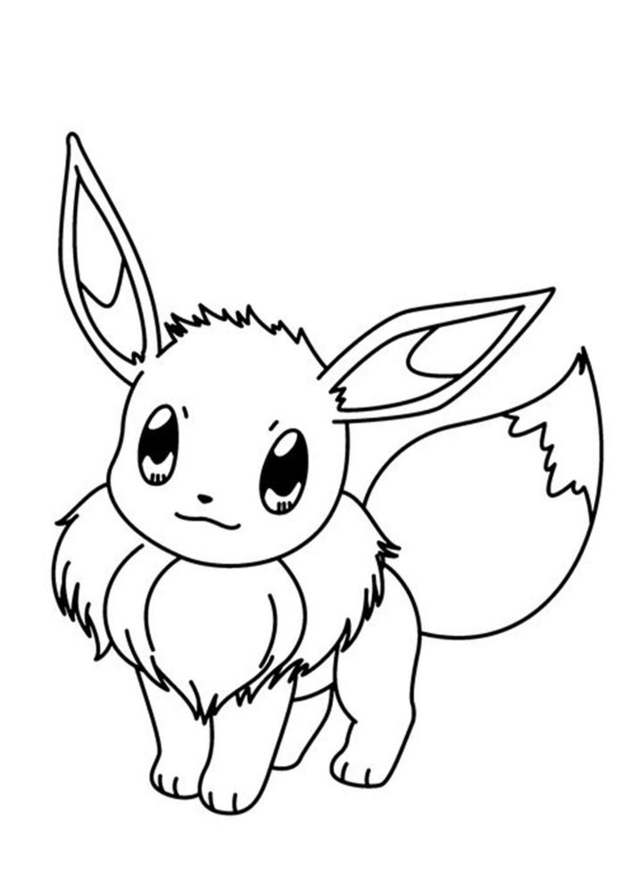 free easy to print eevee coloring pages tulamama