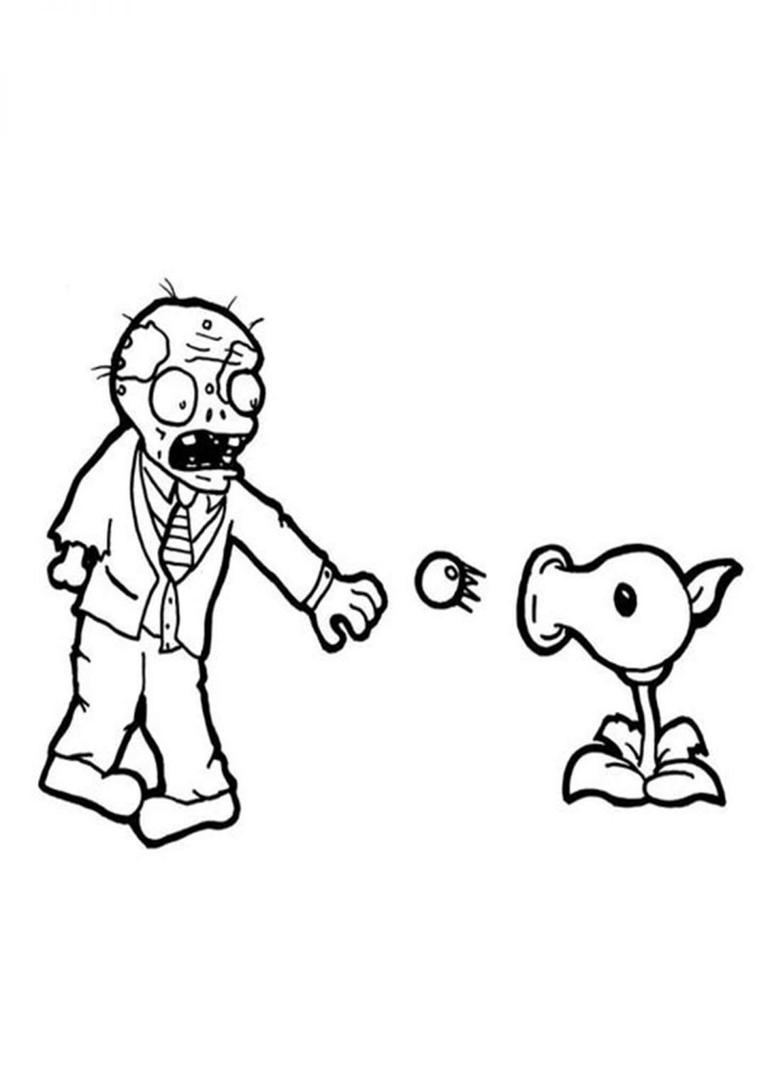 plants versus zombies coloring page