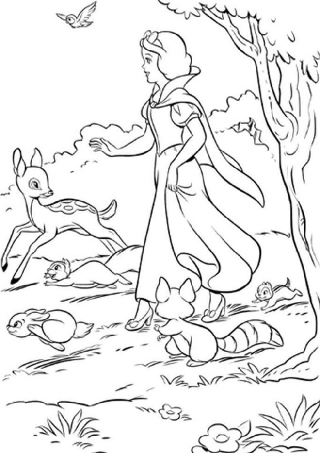 Free & Easy To Print Snow White Coloring Pages - Tulamama