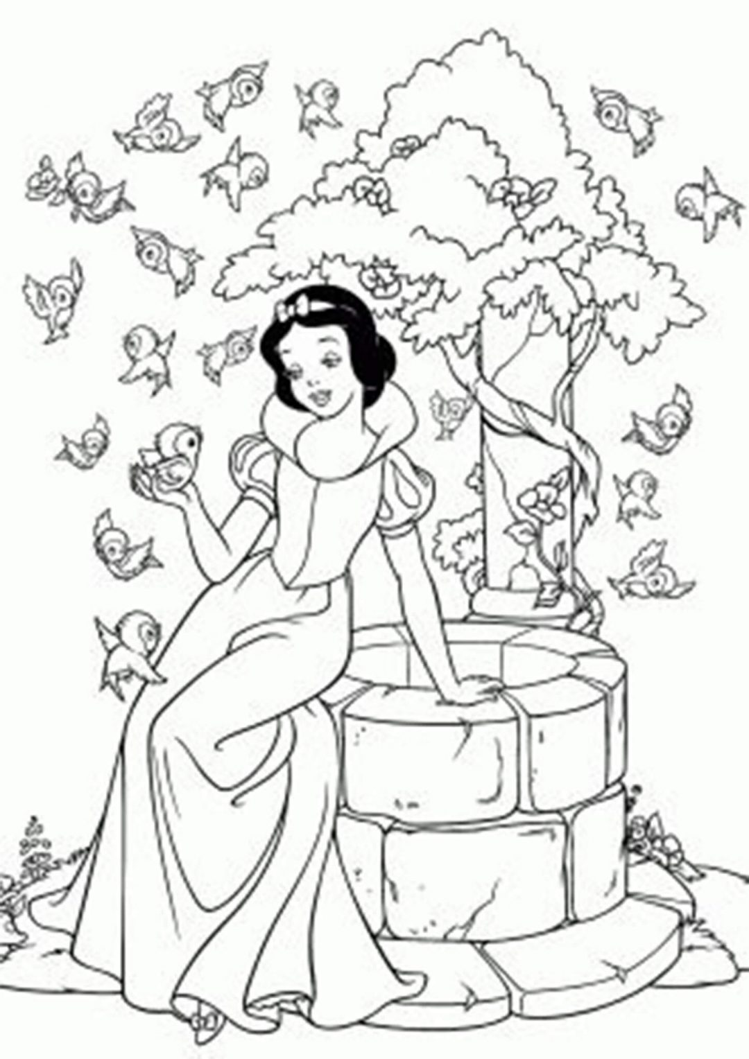 Free & Easy To Print Snow White Coloring Pages - Tulamama