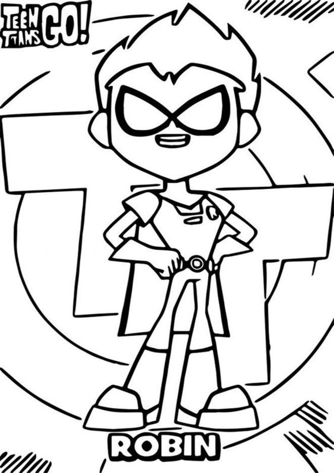 Free & Easy To Print Teen Titans Go Coloring Pages - Tulamama