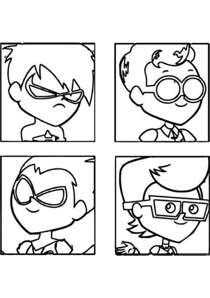 Free & Easy To Print Teen Titans Go Coloring Pages - Tulamama