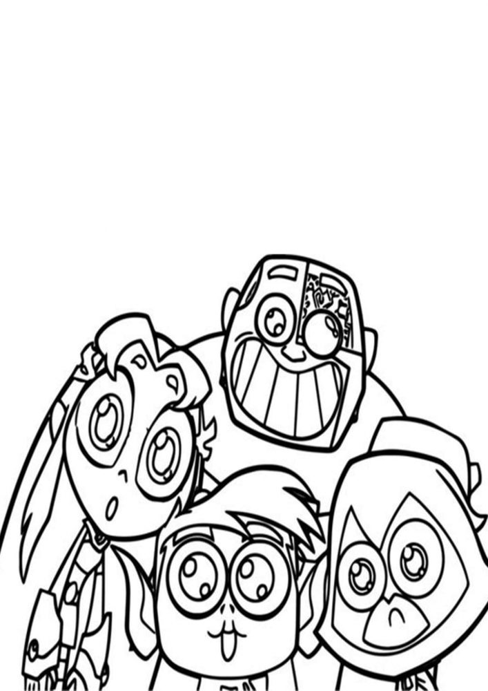 Free & Easy To Print Teen Titans Go Coloring Pages - Tulamama