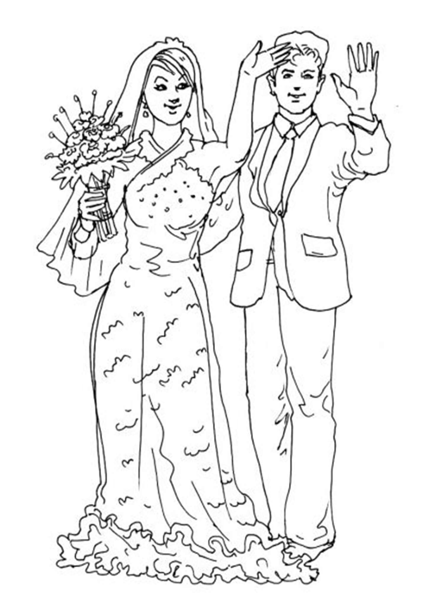 Free And Easy To Print Wedding Coloring Pages Tulamama