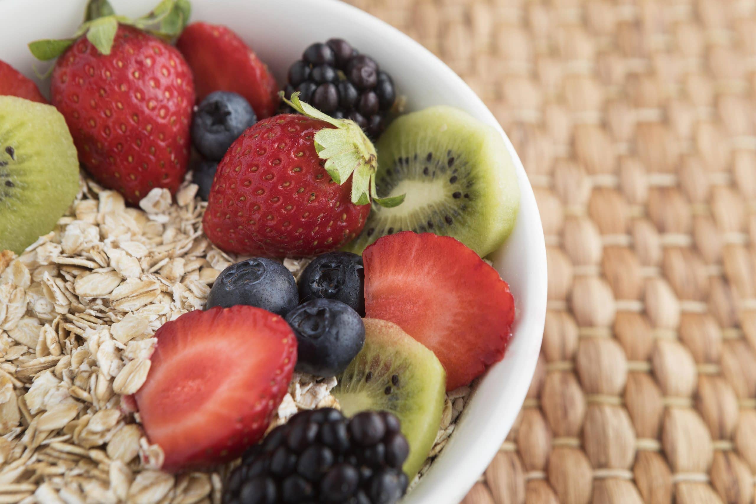 fruit and oatmeal