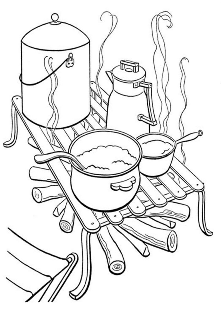 Fun Camping coloring pages for your little one. They are free and easy to print. The collection is varied with different skill levels