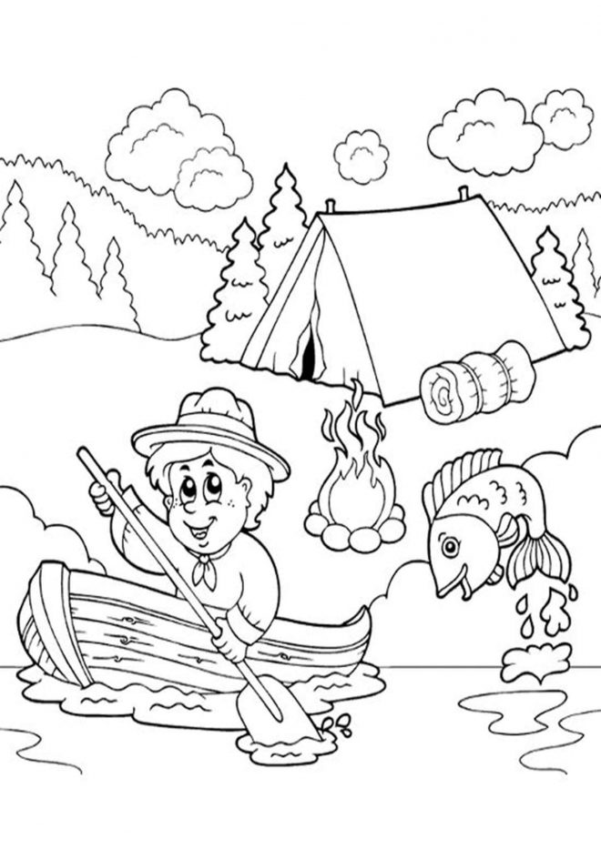 Free & Easy To Print Camping Coloring Pages - Tulamama