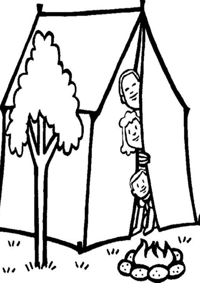 Free & Easy To Print Camping Coloring Pages - Tulamama