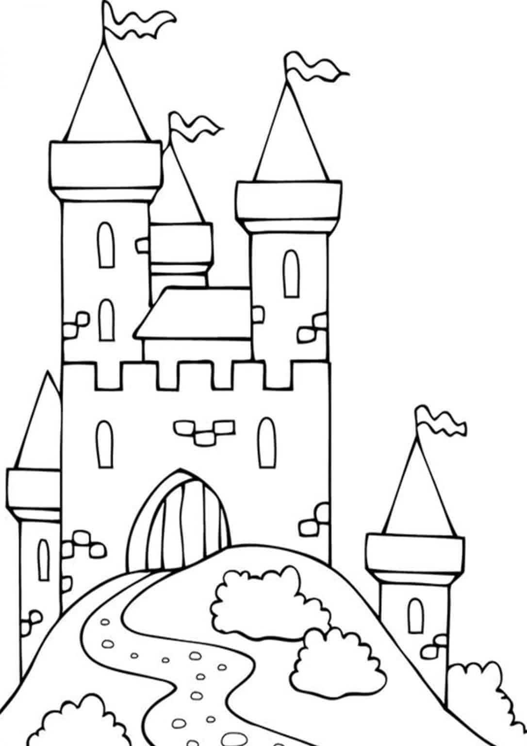 Free & Easy To Print Castle Coloring Pages Tulamama