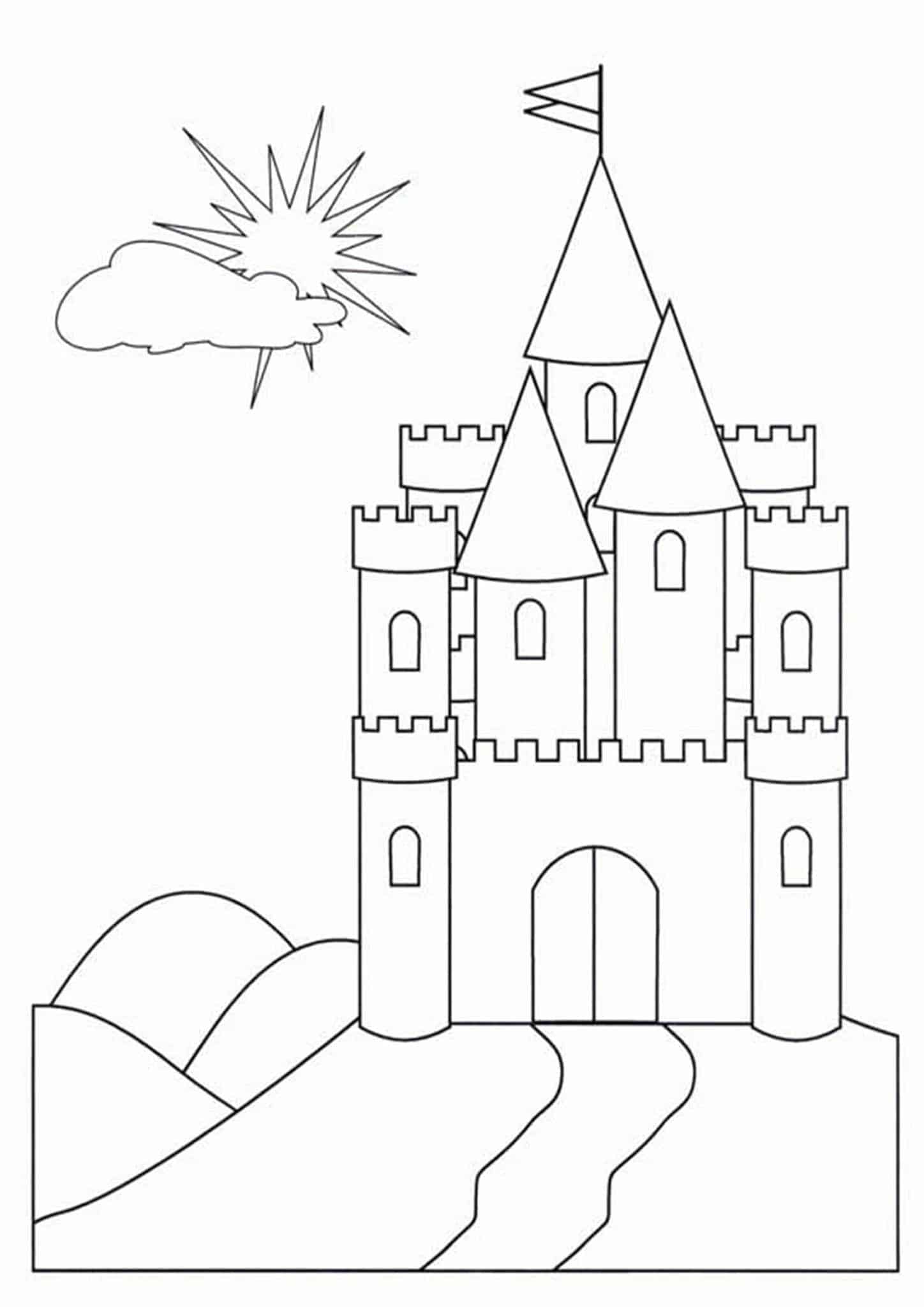 Free & Easy To Print Castle Coloring Pages Tulamama