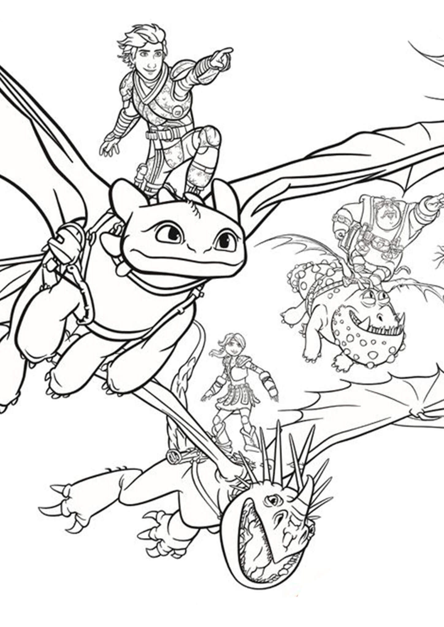 How To Train A Dragon Printable Coloring Pages