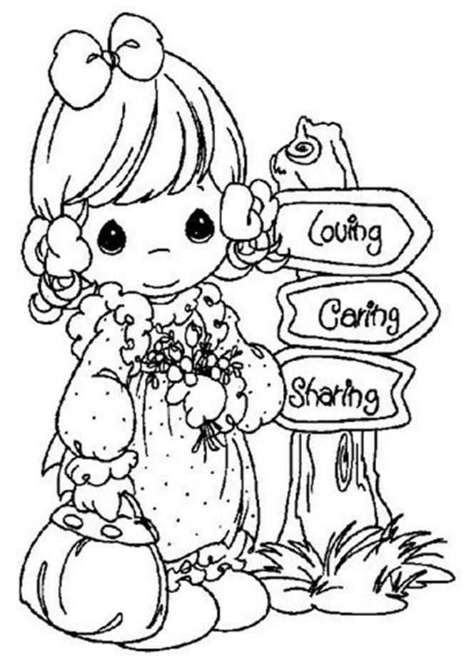 Free & Easy To Print Precious Moments Coloring Pages - Tulamama