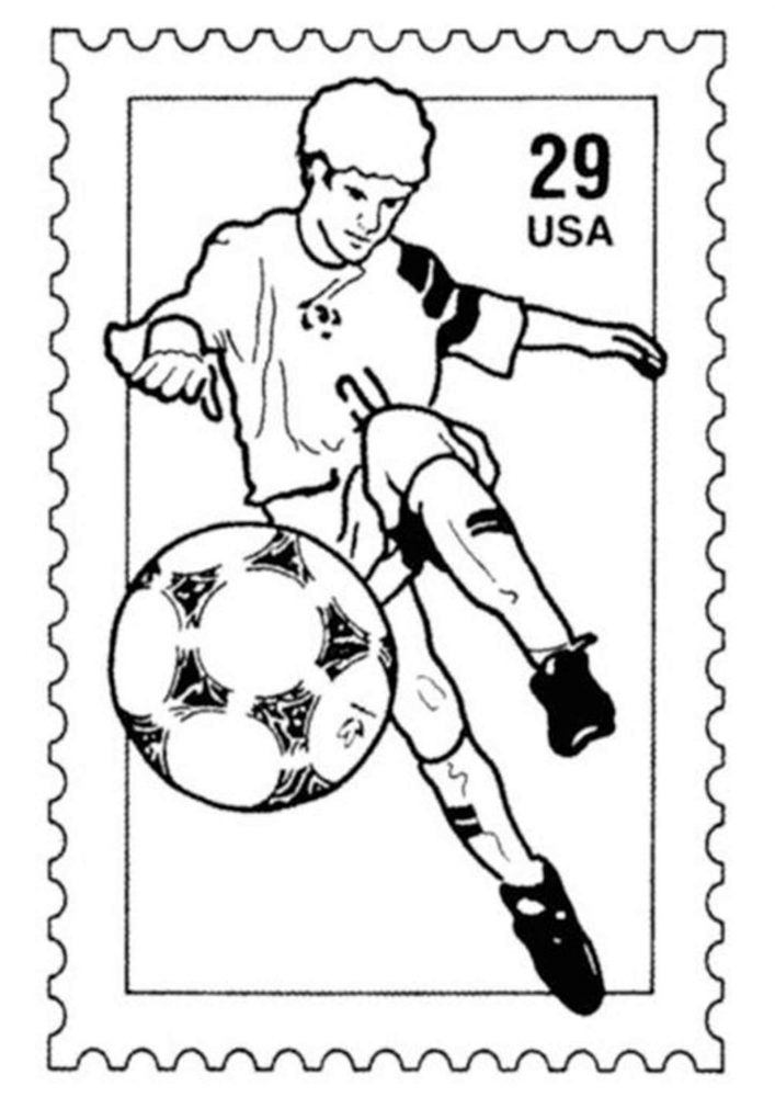 free printable soccer coloring pages