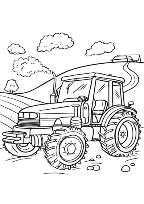 Free & Easy To Print Tractor Coloring Pages - Tulamama