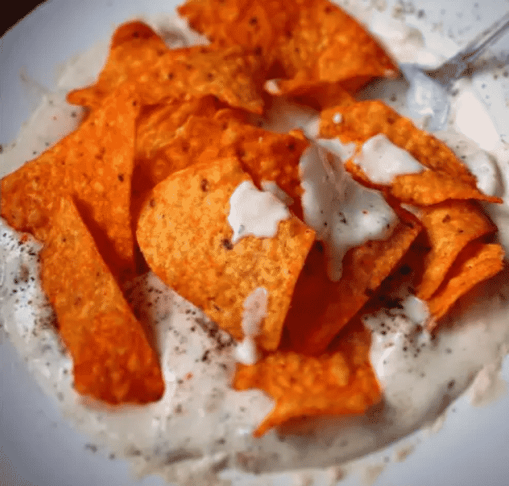 clam chowder and doritos