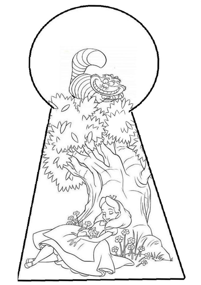 Free & Easy To Print Alice in Wonderland Coloring Pages - Tulamama