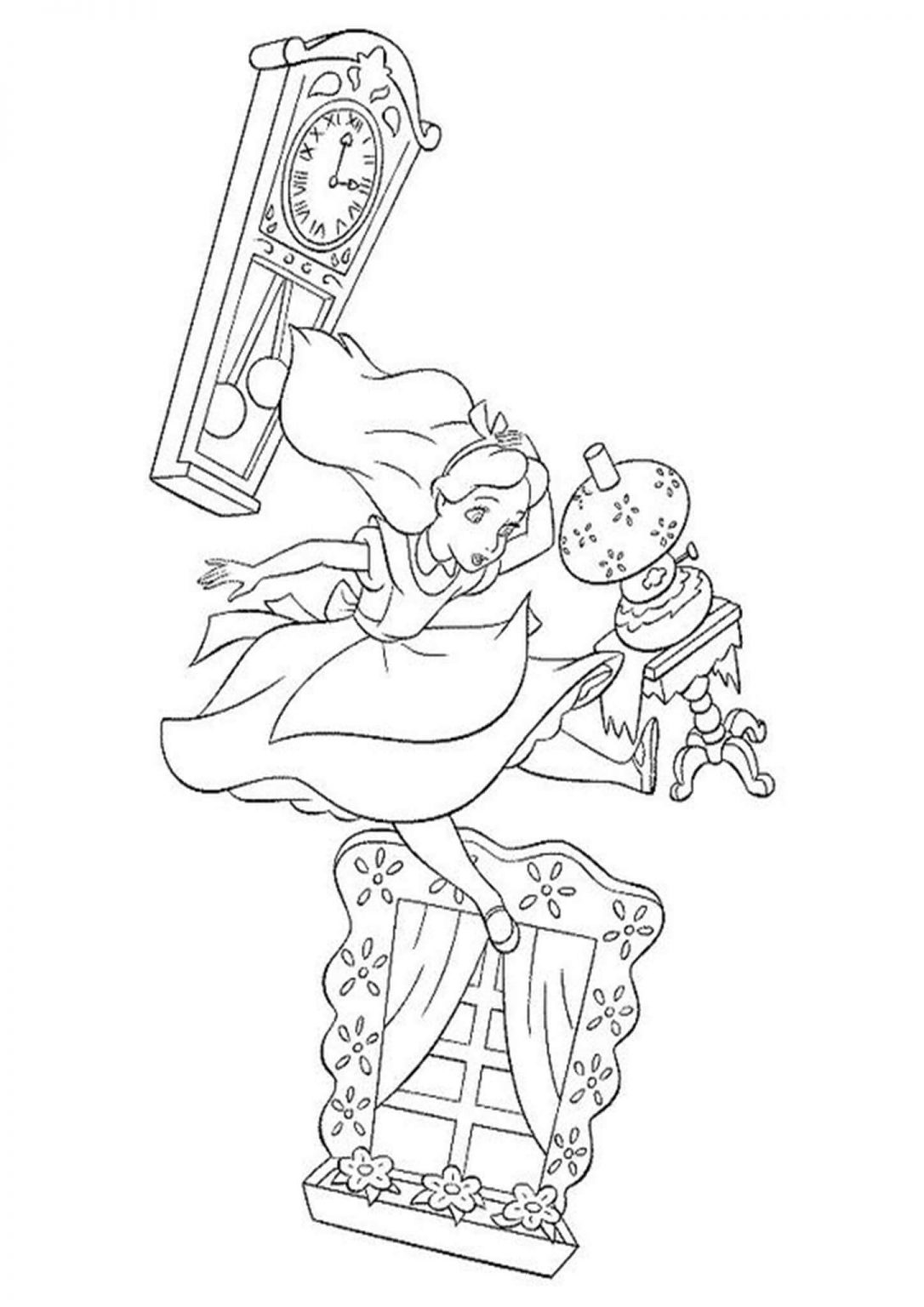 Free & Easy To Print Alice in Wonderland Coloring Pages - Tulamama