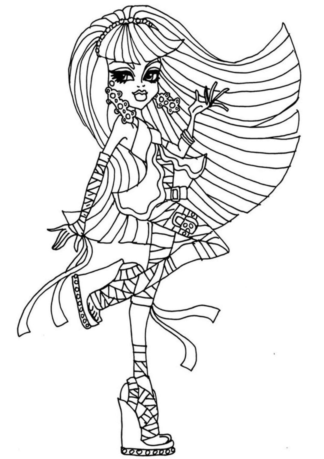 Free & Easy To Print Monster High Coloring Pages - Tulamama
