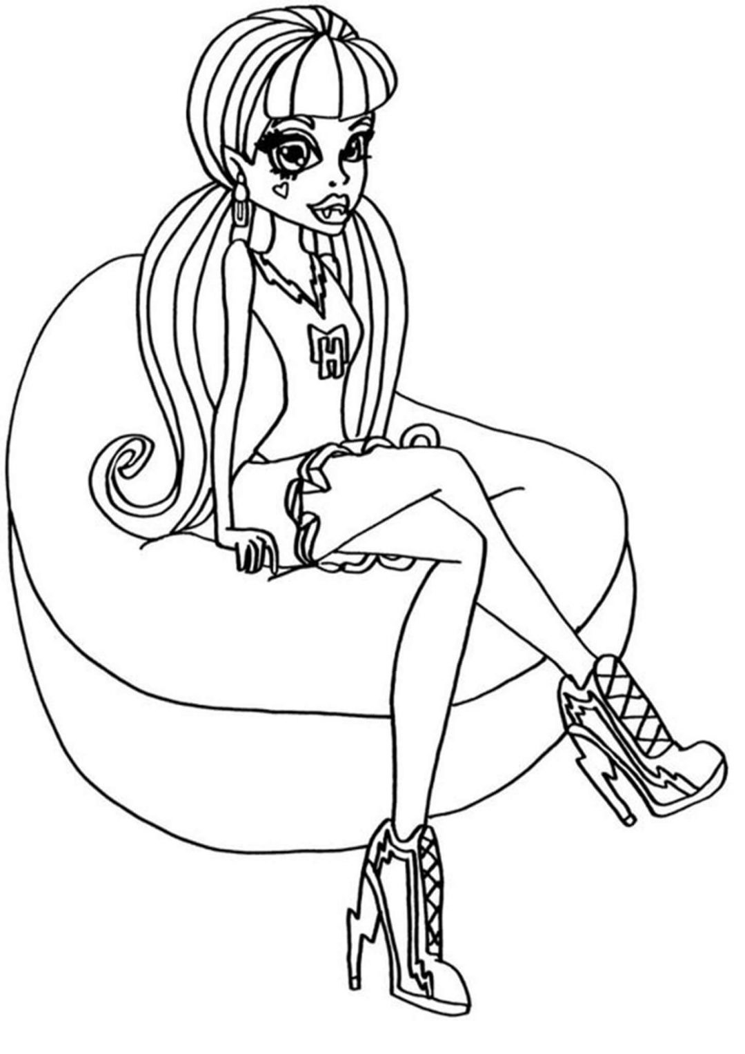 Free Easy To Print Monster High Coloring Pages Tulamama