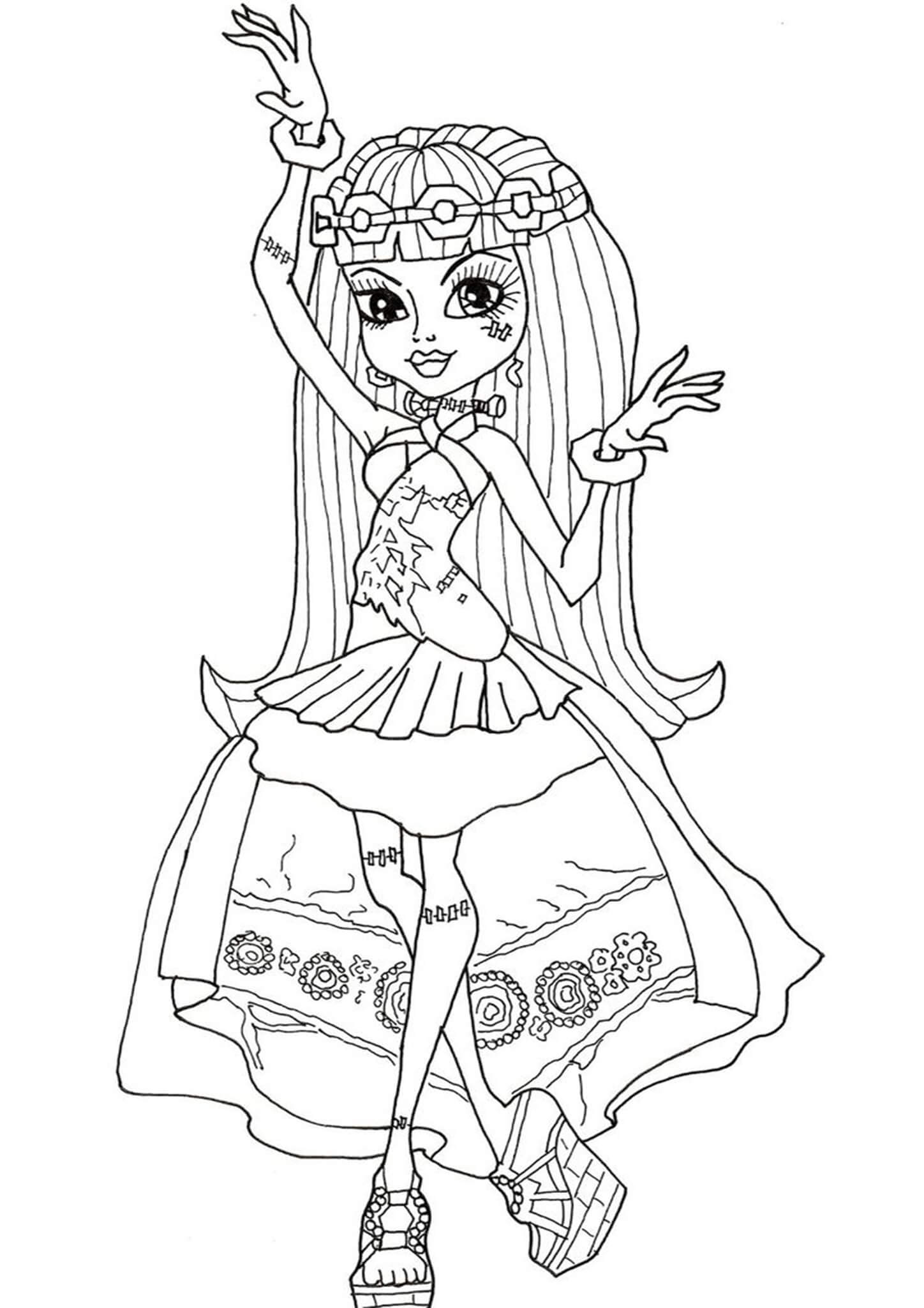 Free & Easy To Print Monster High Coloring Pages - Tulamama