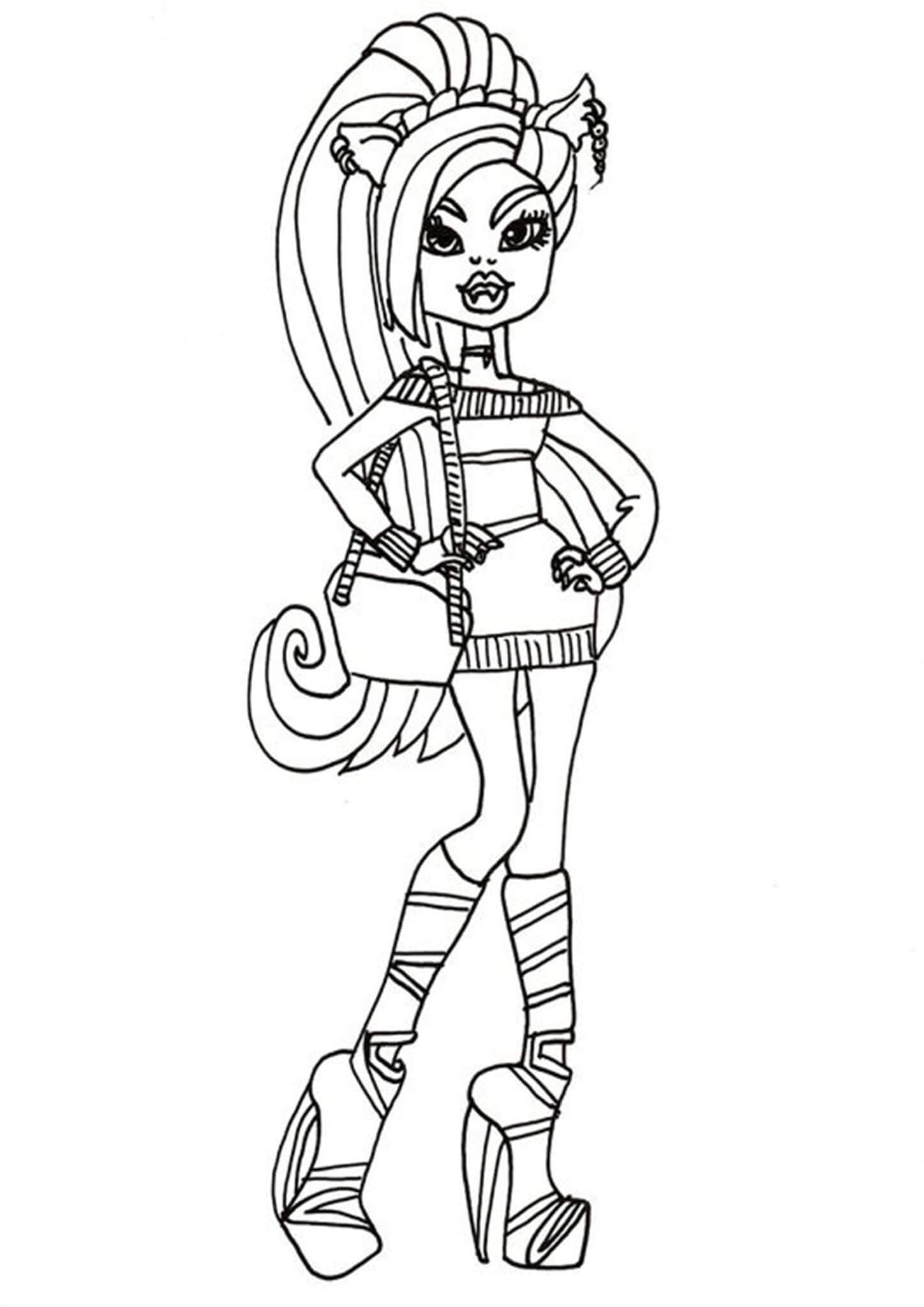 Free & Easy To Print Monster High Coloring Pages - Tulamama