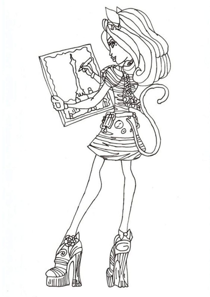 Fun Monster High coloring pages for your little one. They are free and easy to print. The collection is varied with different skill levels