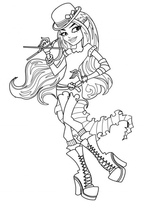 Free & Easy To Print Monster High Coloring Pages - Tulamama