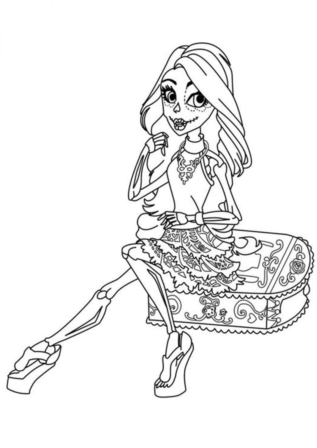 Free & Easy To Print Monster High Coloring Pages - Tulamama