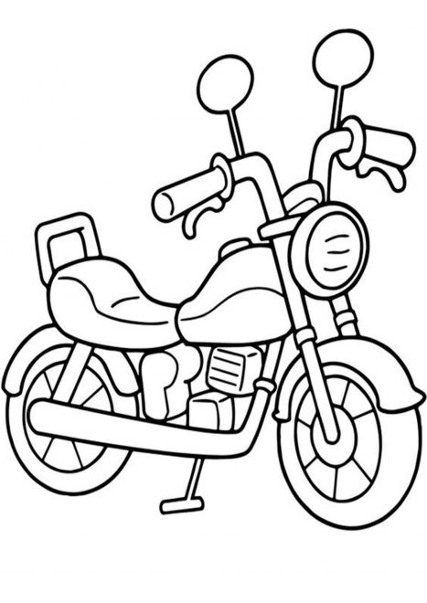 Free & Easy To Print Motorcycle Coloring Pages - Tulamama