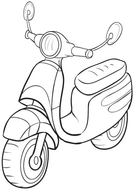 Free & Easy To Print Motorcycle Coloring Pages - Tulamama