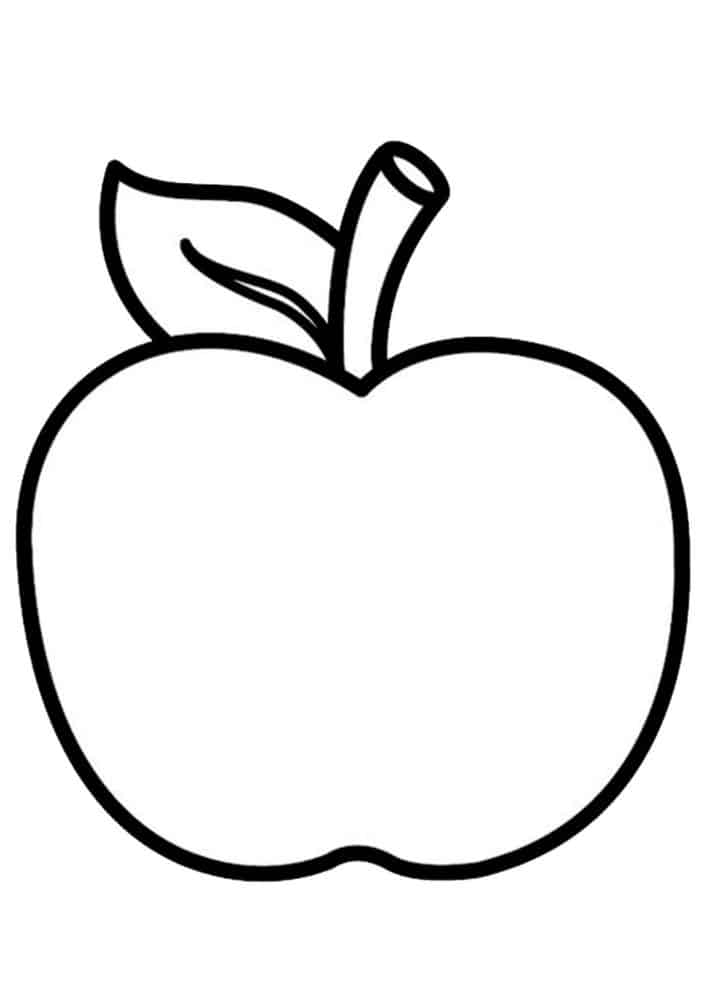 Fun Apple coloring pages for your little one. They are free and easy to print. The collection is varied with different skill levels
