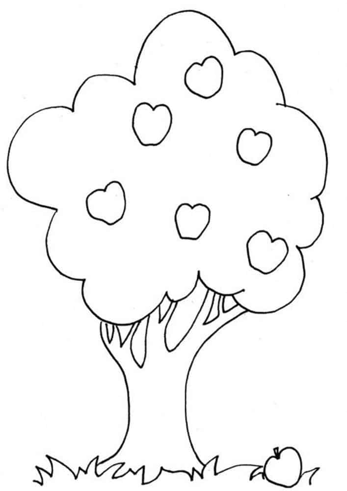 Fun Apple coloring pages for your little one. They are free and easy to print. The collection is varied with different skill levels