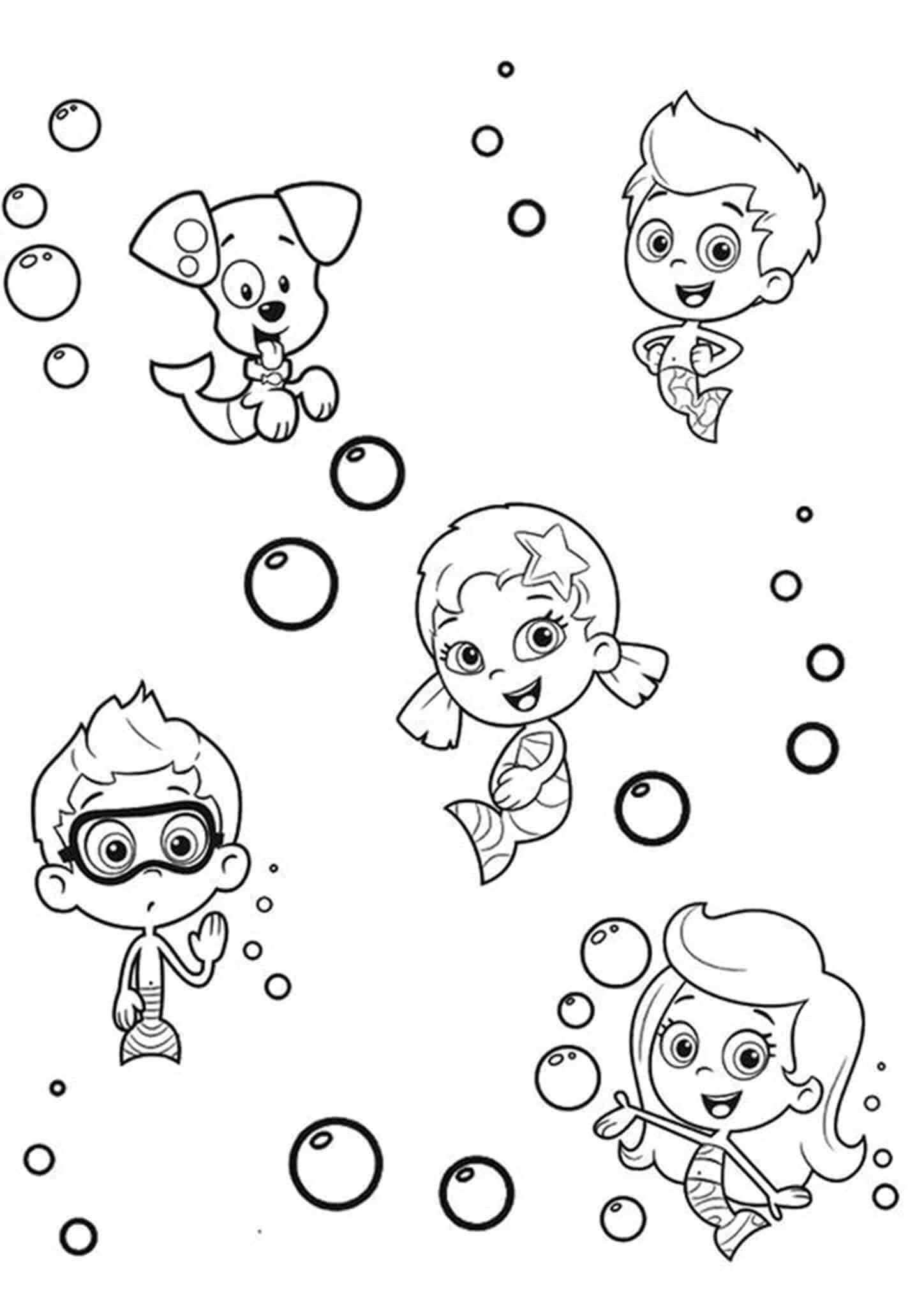 Free & Easy To Print Bubble Guppies Coloring Pages - Tulamama