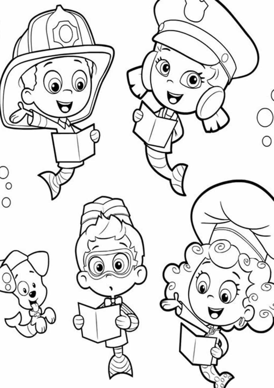Free & Easy To Print Bubble Guppies Coloring Pages - Tulamama