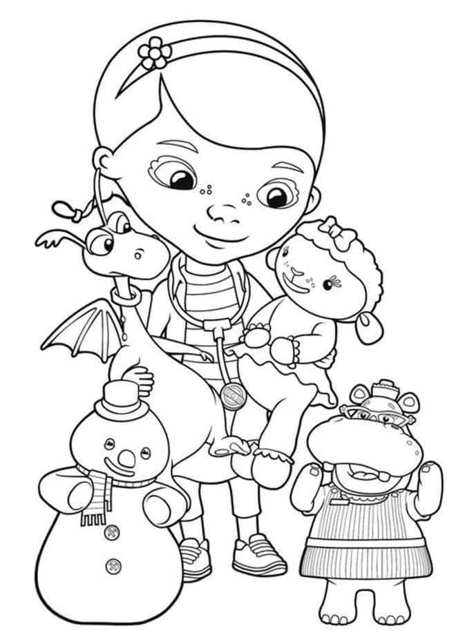 Free & Easy To Print Doc McStuffins Coloring Pages - Tulamama