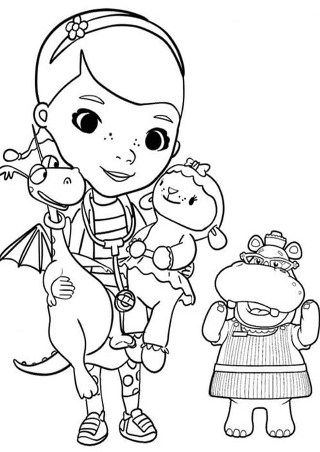 Free & Easy To Print Doc McStuffins Coloring Pages - Tulamama