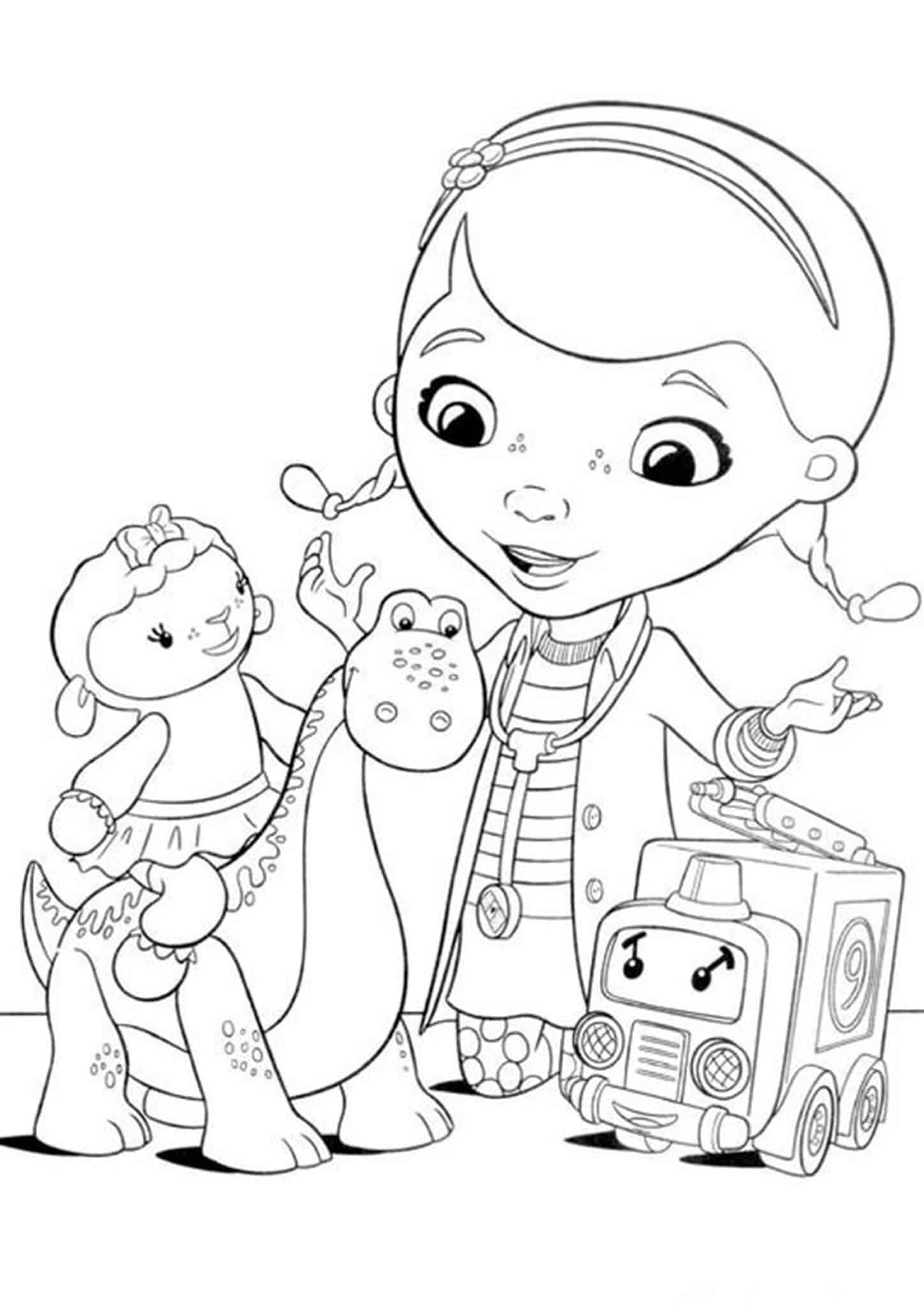 Free & Easy To Print Doc McStuffins Coloring Pages - Tulamama