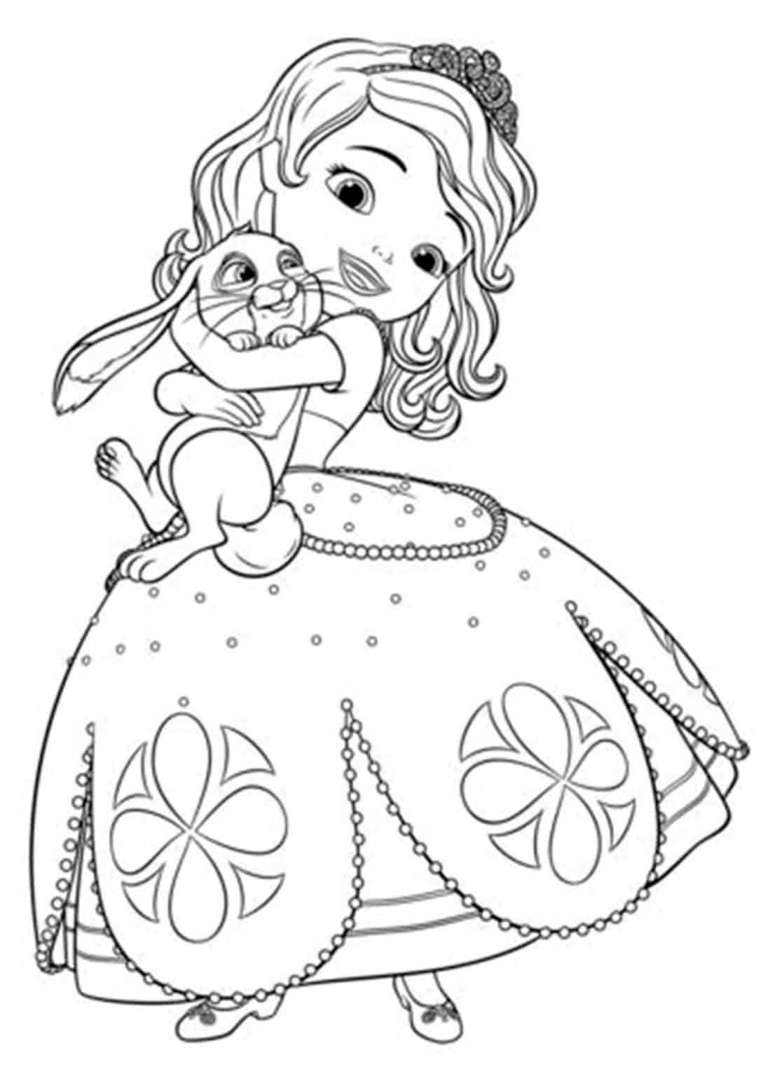 Free & Easy To Print Sofia the First Coloring Pages - Tulamama