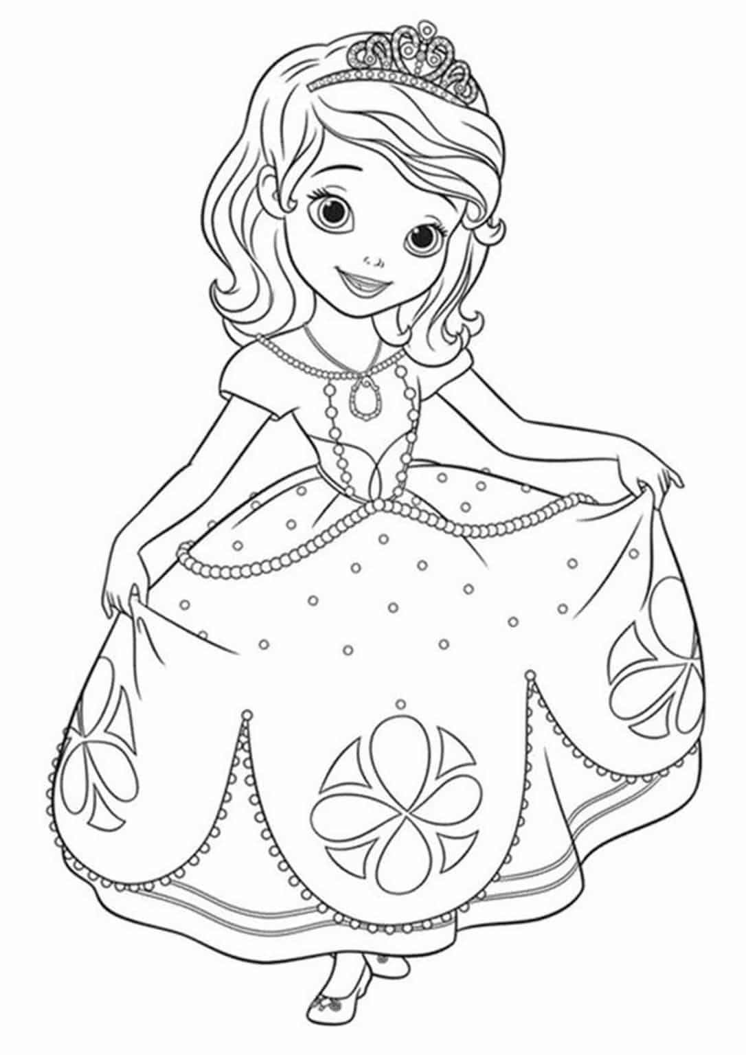 Free & Easy To Print Sofia the First Coloring Pages - Tulamama
