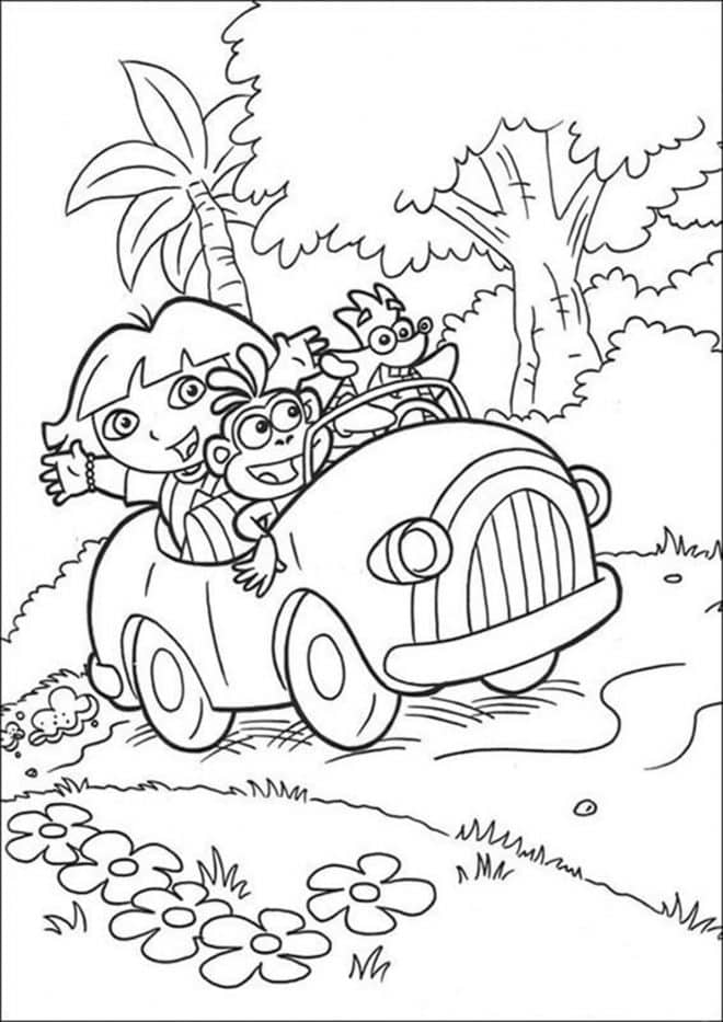 Free & Easy To Print Dora Coloring Pages - Tulamama