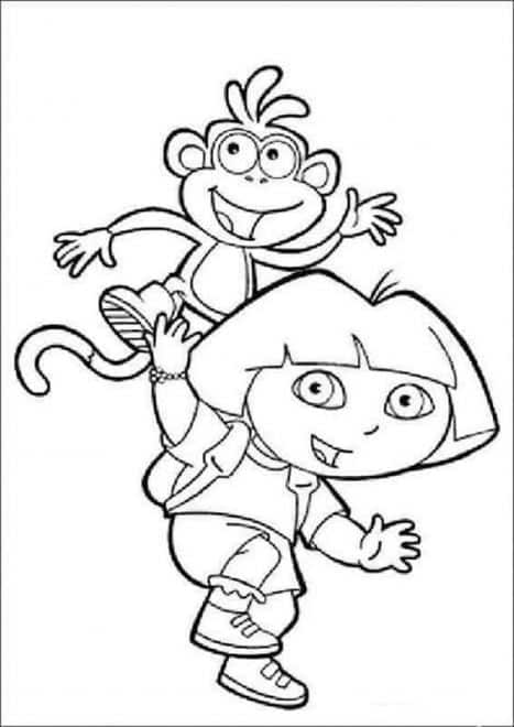 Free & Easy To Print Dora Coloring Pages - Tulamama