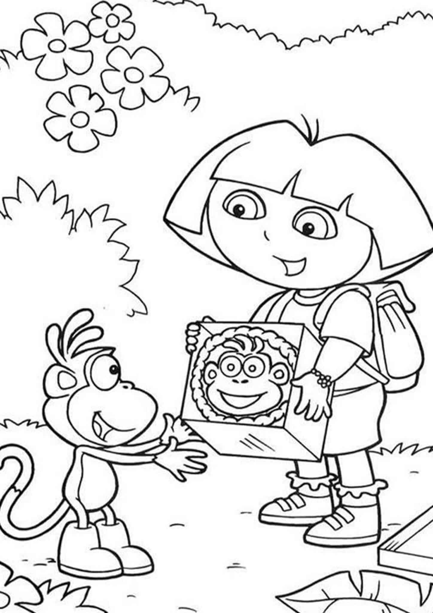 Free & Easy To Print Dora Coloring Pages - Tulamama