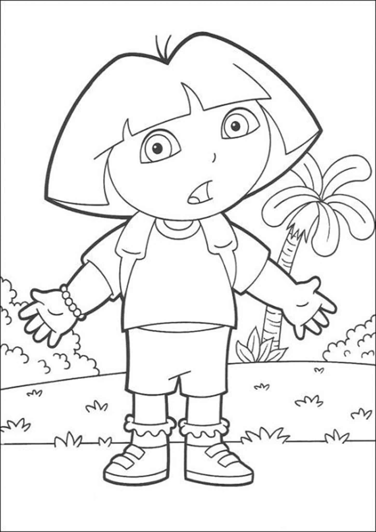 Free & Easy To Print Dora Coloring Pages - Tulamama