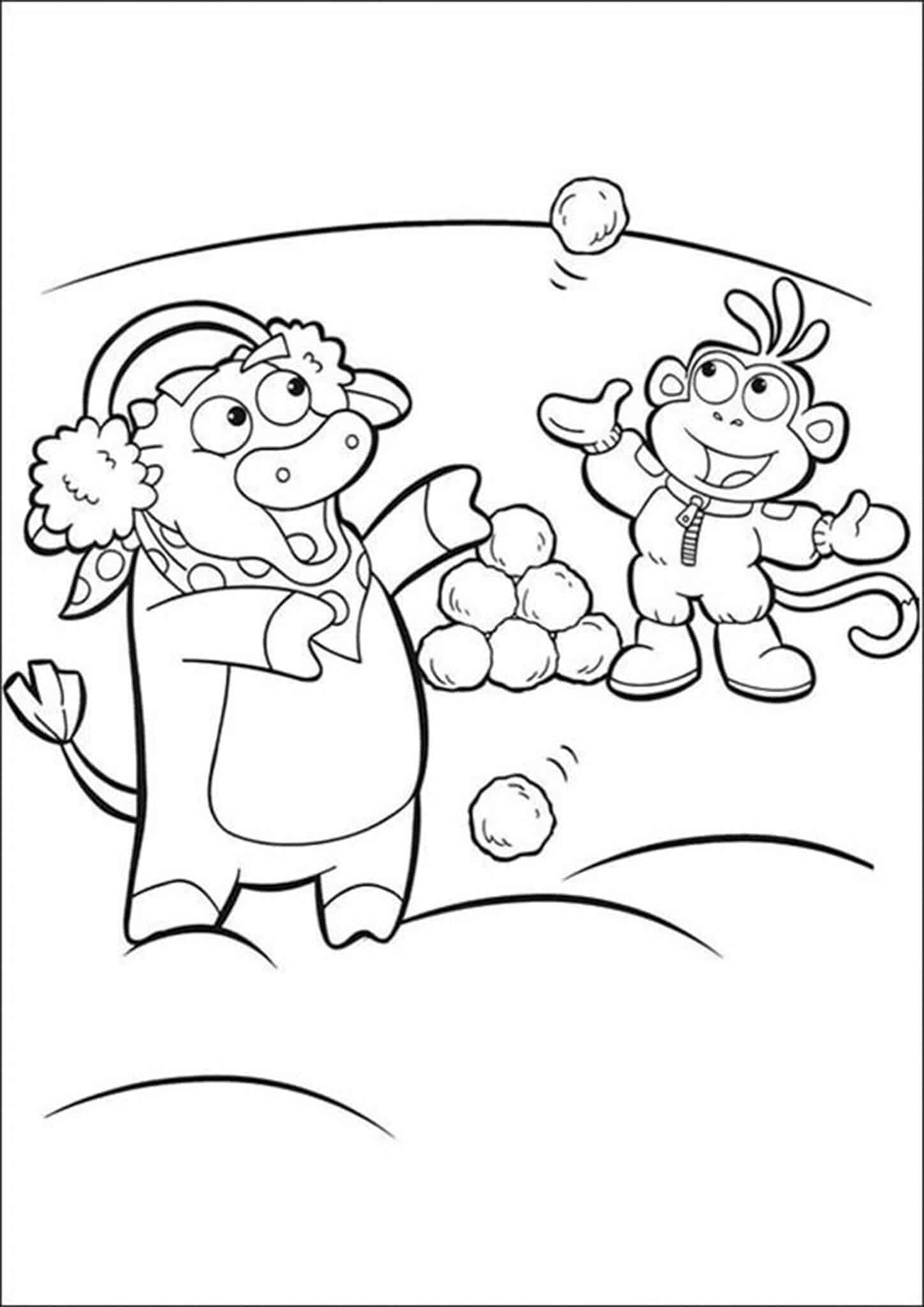 Dora Coloring Pages Benny Coloring Pages