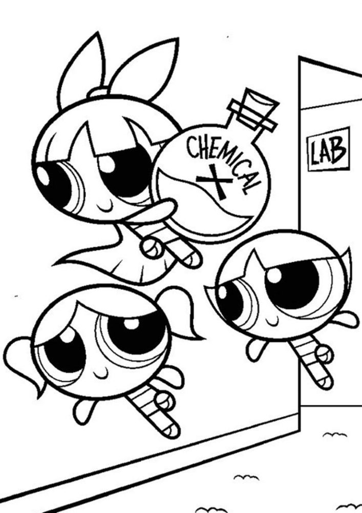 Printable Powerpuff Girls coloring pages for kids