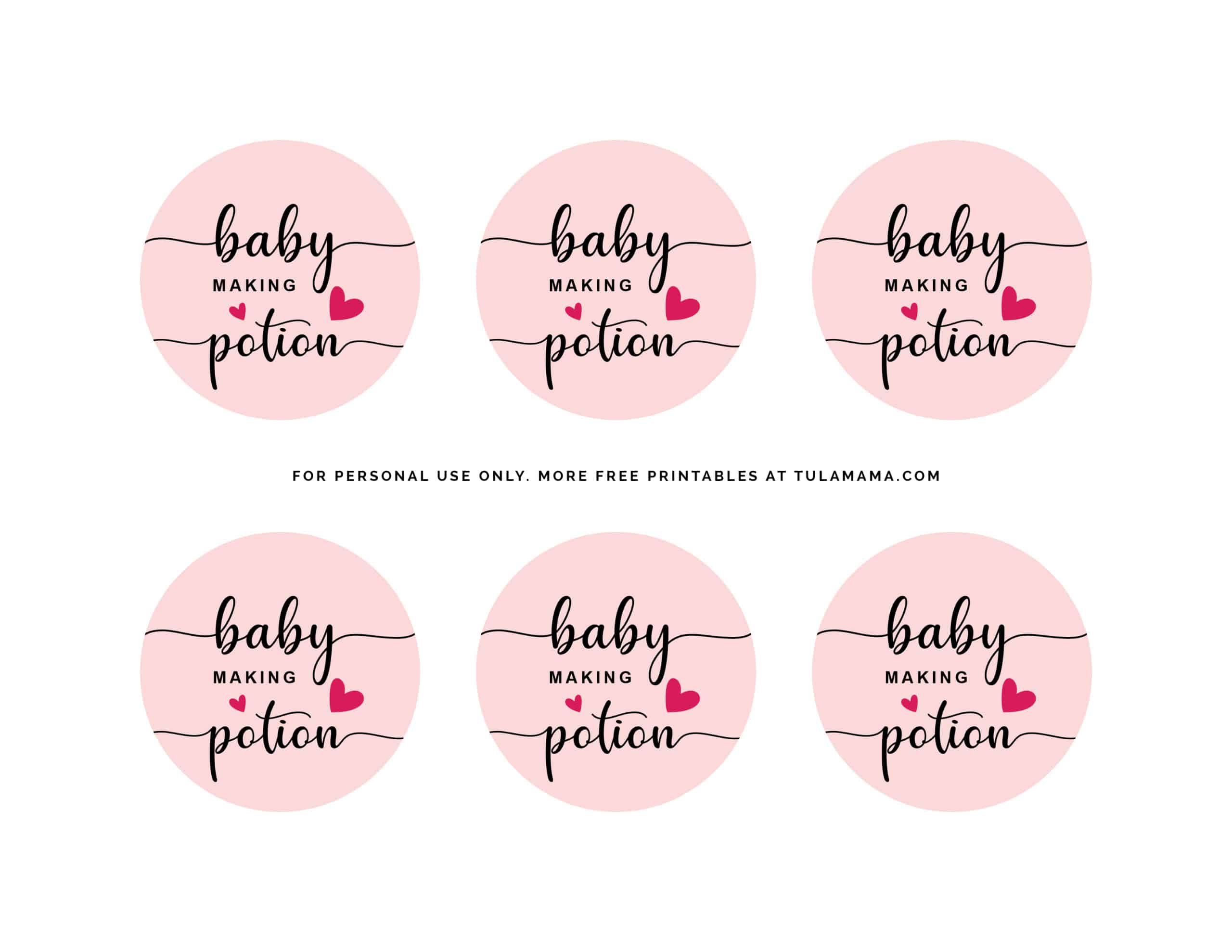 Free Printable Baby Making Potion Tags For Favors And Gifts - Tulamama