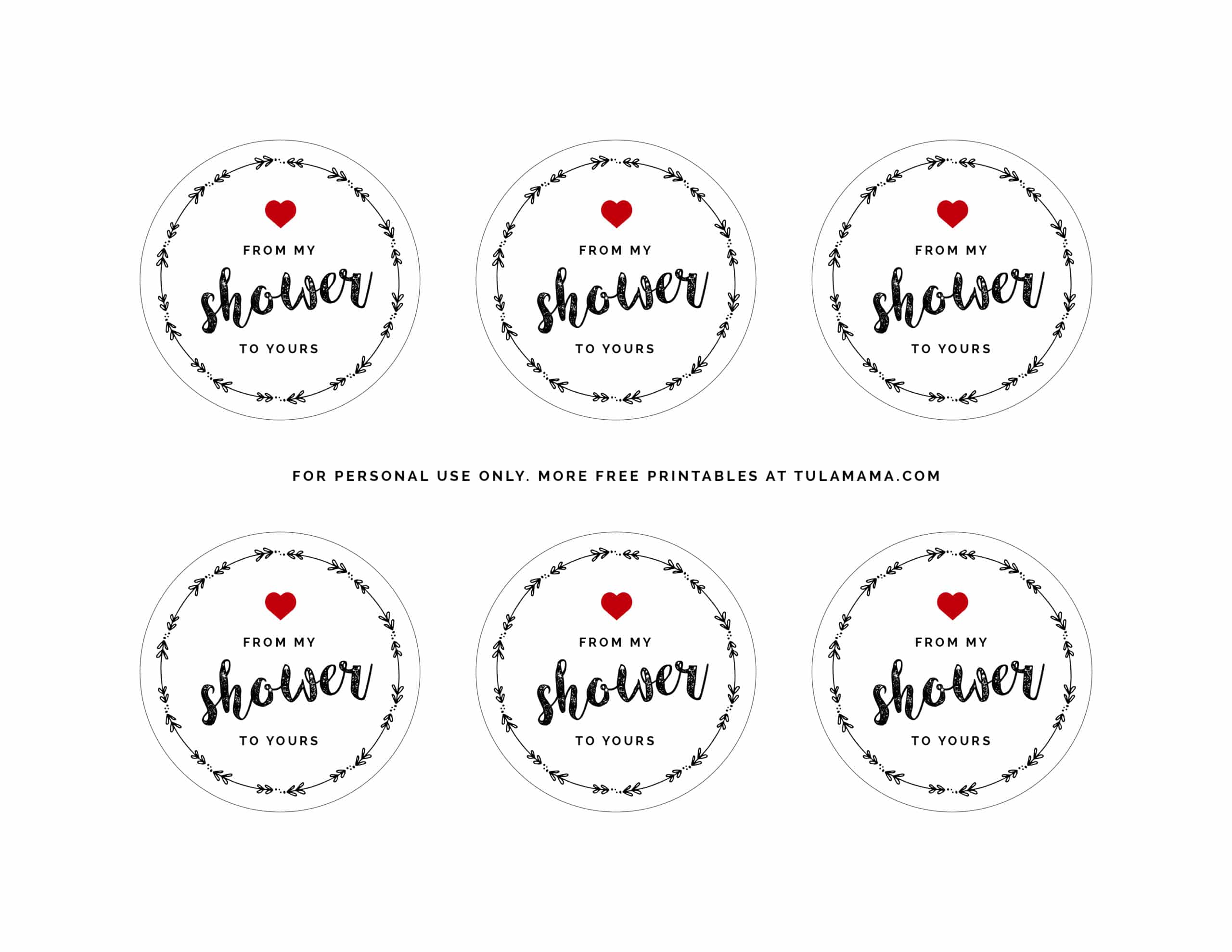 From My Shower To Yours Printable Tags Free Printable Templates