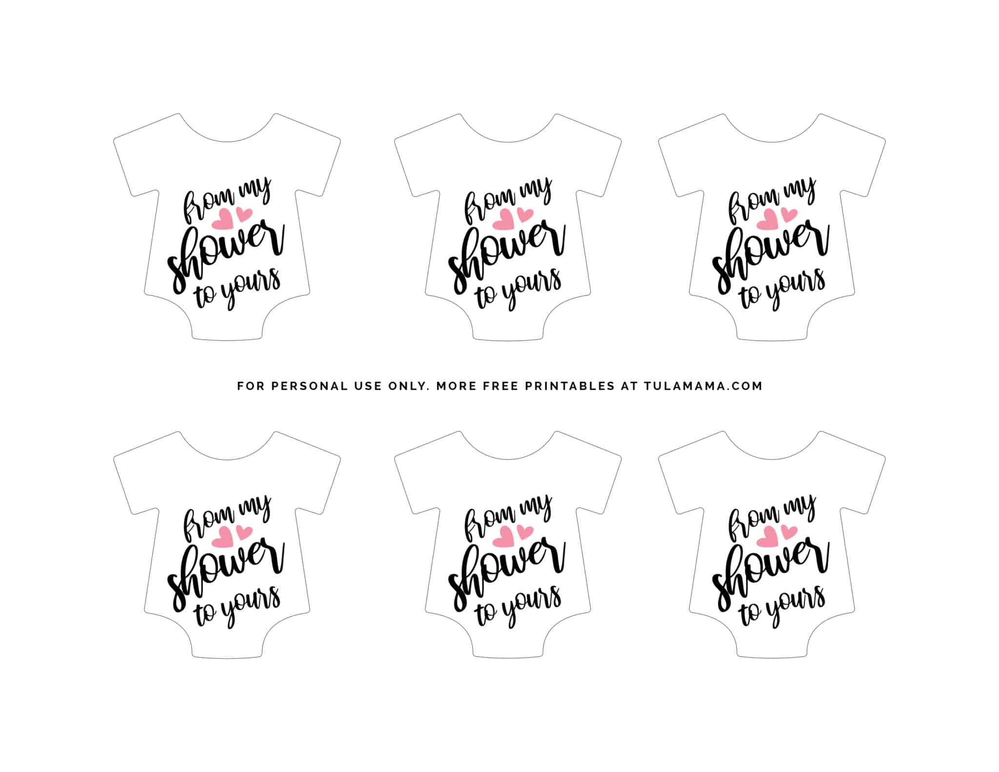 Free Printable From My Shower To Yours Gift Tags Tulamama