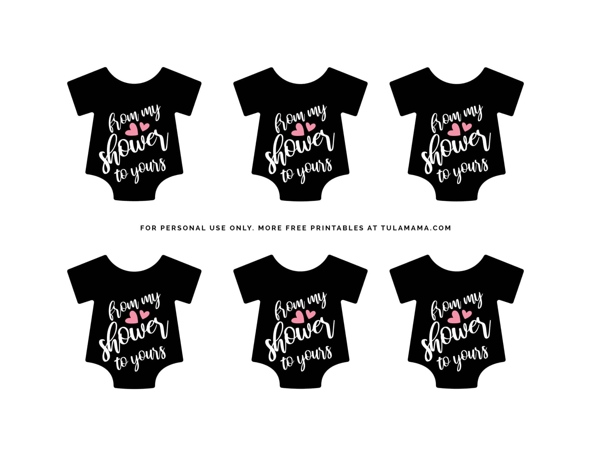 Free Printable Baby Onesie Template For Baby Shower Decorations Tulamama